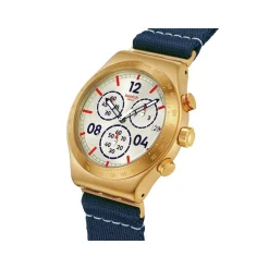 Montre SWATCH essentials homme cadran gris bracelet textile bleu