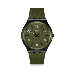Montre SWATCH essentials homme bracelet caoutchouc vert