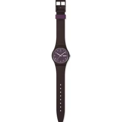 Montre SWATCH essentials mixte bracelet plastique marron