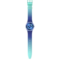 Montre SWATCH essentials mixte cadran bleu bracelet silicone bleu
