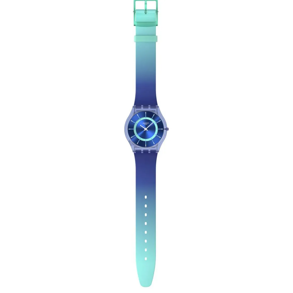 Montre SWATCH essentials mixte cadran bleu bracelet silicone bleu