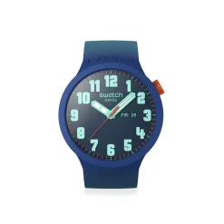 Montre SWATCH essentials mixte cadran bleu bracelet silicone bleu