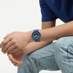 Montre SWATCH essentials mixte cadran bleu bracelet silicone bleu