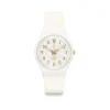 Montre Swatch femme matériaux biosourcés blancs