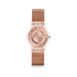 Montre Swatch femme métal rose