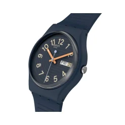 Montre SWATCH Gent biosourced Trendy lines at night homme bracelet silicone bleu