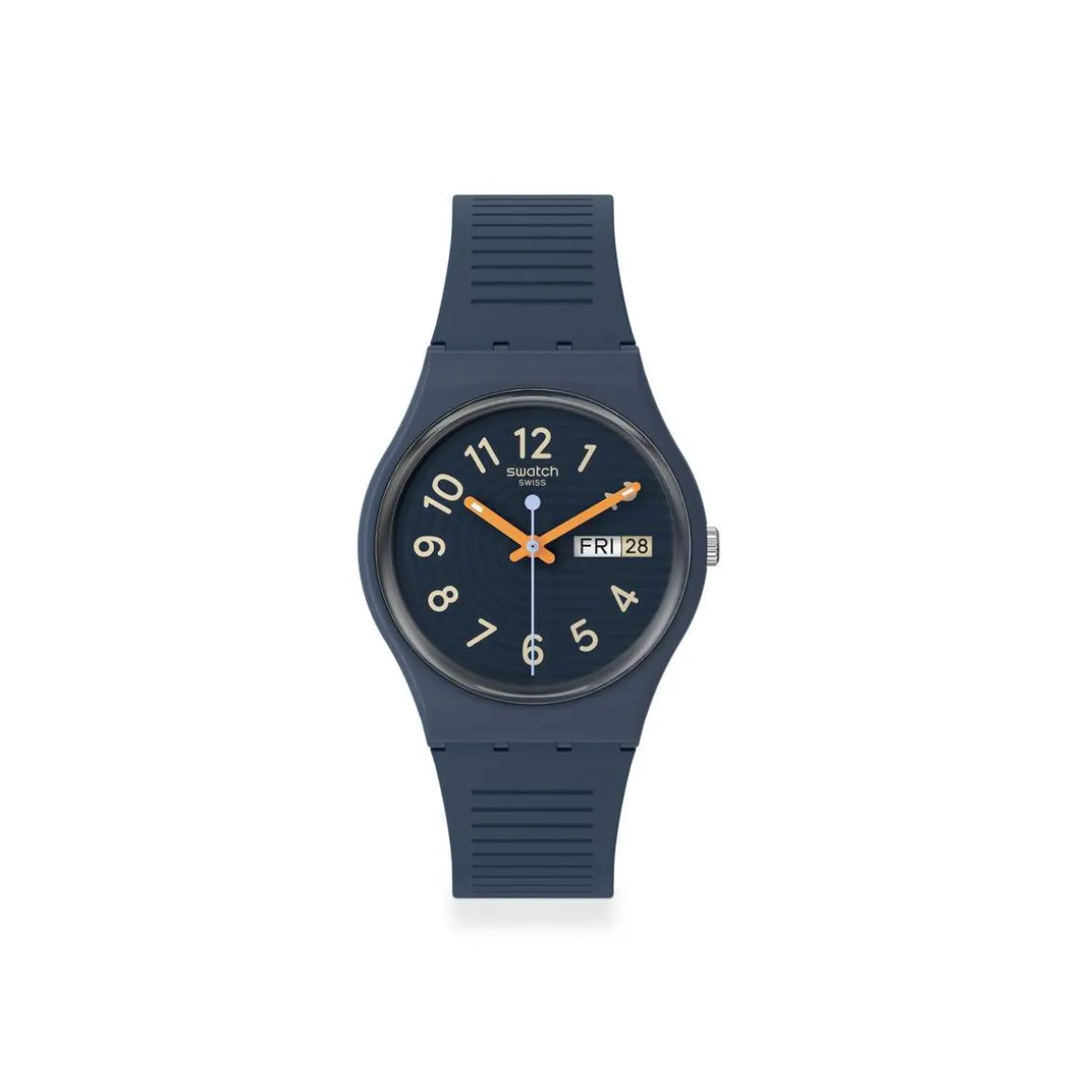 Montre SWATCH Gent biosourced Trendy lines at night homme bracelet silicone bleu