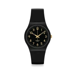 Montre SWATCH Gent biosourced Golden tac homme bracelet matériau biosourcé noir