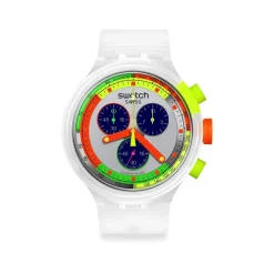 Montre SWATCH homme bracelet silicone transparent