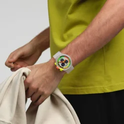 Montre SWATCH homme bracelet silicone transparent
