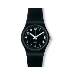 Montre Swatch Lady Black Single femme plastique silicone noir