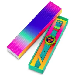 Montre SWATCH mixte bracelet silicone vert