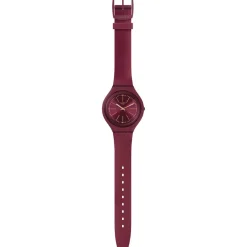 Montre Swatch mixte plastique et silicone rouge