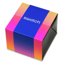 Montre SWATCH neon homme bracelet matériau biosourcé noir