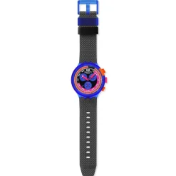 Montre SWATCH neon homme bracelet matériau biosourcé noir