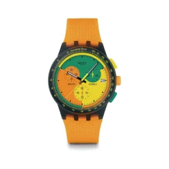 Montre SWATCH neon mixte bracelet silicone orange
