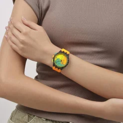 Montre SWATCH neon mixte bracelet silicone orange