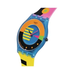 Montre SWATCH neon mixte bracelet silicone jaune