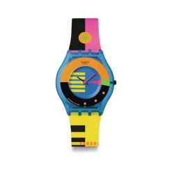 Montre SWATCH neon mixte bracelet silicone jaune