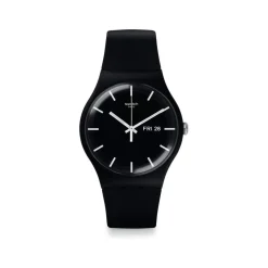 Montre SWATCH New gent biosourced Mono black homme bracelet matériau biosourcé noir