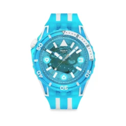 Montre SWATCH scubaqua homme cadran bleu bracelet caoutchouc bleu
