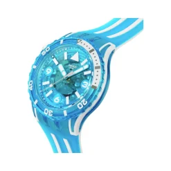 Montre SWATCH scubaqua homme cadran bleu bracelet caoutchouc bleu