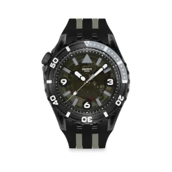 Montre SWATCH scubaqua homme cadran bleu bracelet caoutchouc noir