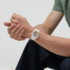 Montre SWATCH scubaqua homme bracelet caoutchouc blanc