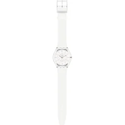 Montre SWATCH Skin classic biosourced White classiness homme bracelet silicone blanc