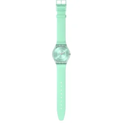 Montre SWATCH Skin Classic biosourced Pastelicious teal femme bracelet silicone vert