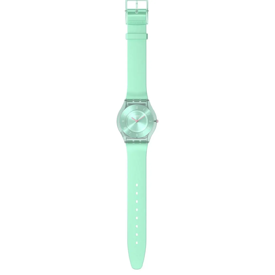 Montre SWATCH Skin Classic biosourced Pastelicious teal femme bracelet silicone vert