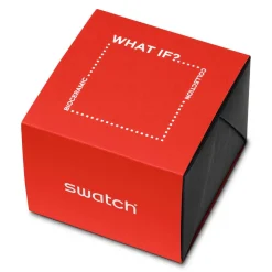 Montre SWATCH Square bioceramic What if black? homme bracelet matériau biosourcé noir