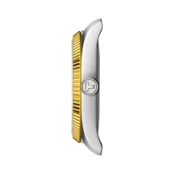 Montre TISSOT BALLADE femme cadran blanc bracelet acier inoxydable bicolore