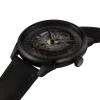 Montre TISSOT Chemin des tourelles squelette, homme, automatique, bracelet cuir noir