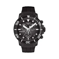 Montre Tissot homme caoutchouc noir