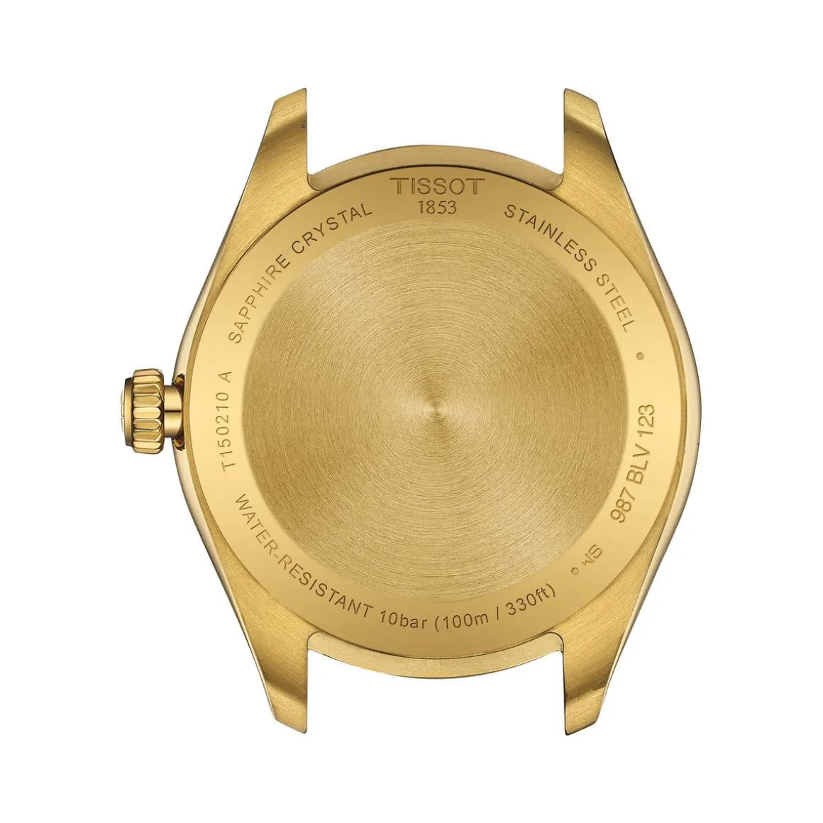 Montre TISSOT PR100 mixte cadran doré bracelet PVD doré