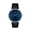 Montre TISSOT T-CLASSIC EVERYTIME homme cadran bleu bracelet cuir noir