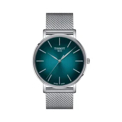 Montre TISSOT T-CLASSIC EVERYTIME mixte cadran vert bracelet acier gris