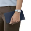 Montre TISSOT t-classic femme automatique acier bracelet cuir bleu