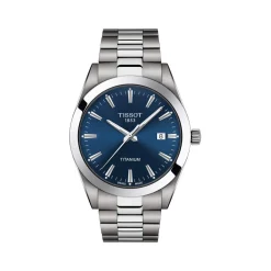 Montre TISSOT T-CLASSIC GENTLEMAN homme cadran bleu bracelet titane