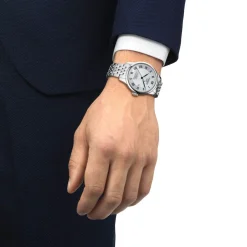 Montre TISSOT T-CLASSIC LE LOCLE 20TH ANNIVERSARY POWERMATIC 80 homme automatique, cadran gris bracelet acier inoxydable