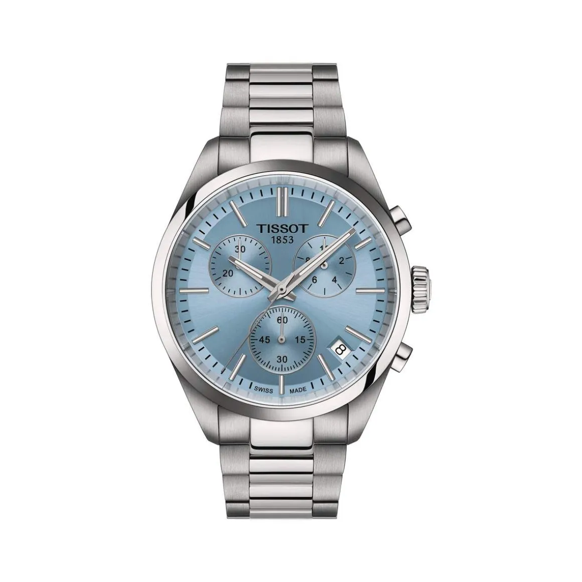 Montre TISSOT T-CLASSIC PR100 homme cadran bleu bracelet acier inoxydable