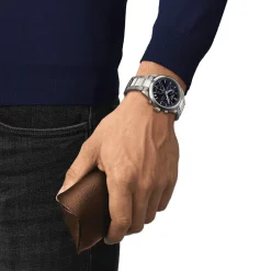 Montre TISSOT T-CLASSIC PR100 homme cadran bleu bracelet acier inoxydable