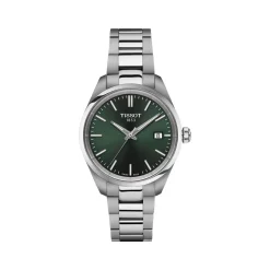 Montre TISSOT T-CLASSIC PR100 homme cadran vert bracelet acier inoxydable