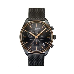 Montre TISSOT T-CLASSIC PR100 homme cadran noir bracelet PVD noir