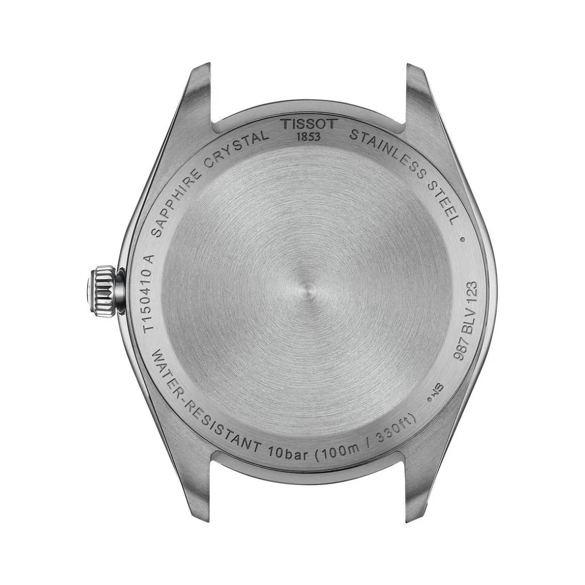 Montre TISSOT T-CLASSIC PR100 homme cadran gris bracelet cuir brun