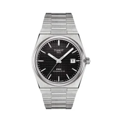 Montre TISSOT T-CLASSIC PRX POWERMATIC 80 homme automatique cadran noir bracelet inoxydable