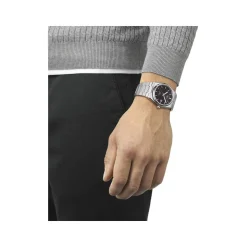 Montre TISSOT T-CLASSIC PRX POWERMATIC 80 homme automatique cadran noir bracelet inoxydable