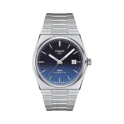 Montre TISSOT T-CLASSIC PRX POWERMATIC 80 homme automatique cadran bleu bracelet acier inoxydable