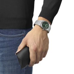 Montre TISSOT T-CLASSIC PRX POWERMATIC 80 homme automatique cadran vert bracelet acier inoxydable